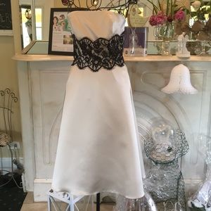 White house black market strapless dress